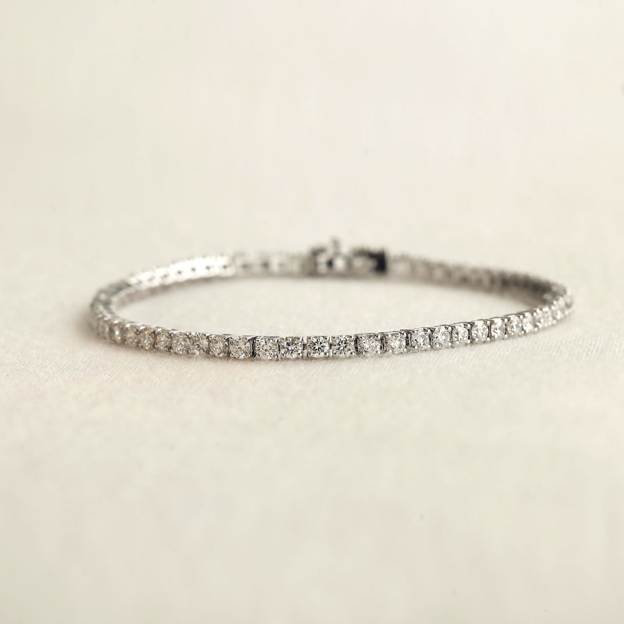 4.30 Ct TW Laboratory-Grown Diamond Tennis Bracelet in White Gold