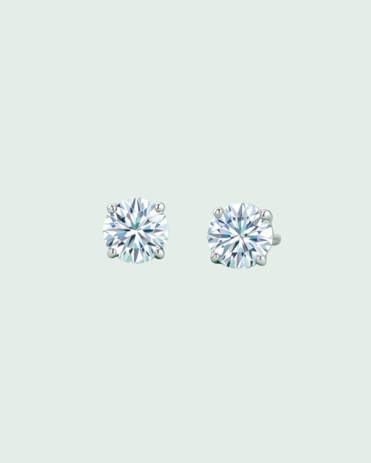 Classic Lab-Grown Diamond Stud Earrings – 4-Prong Martini Setting