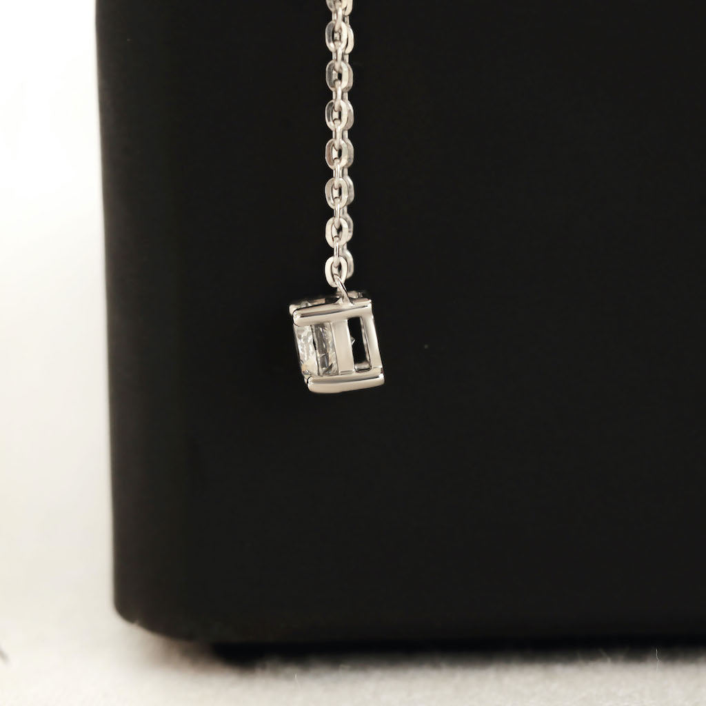 Round Lab Diamond Solitaire Pendant