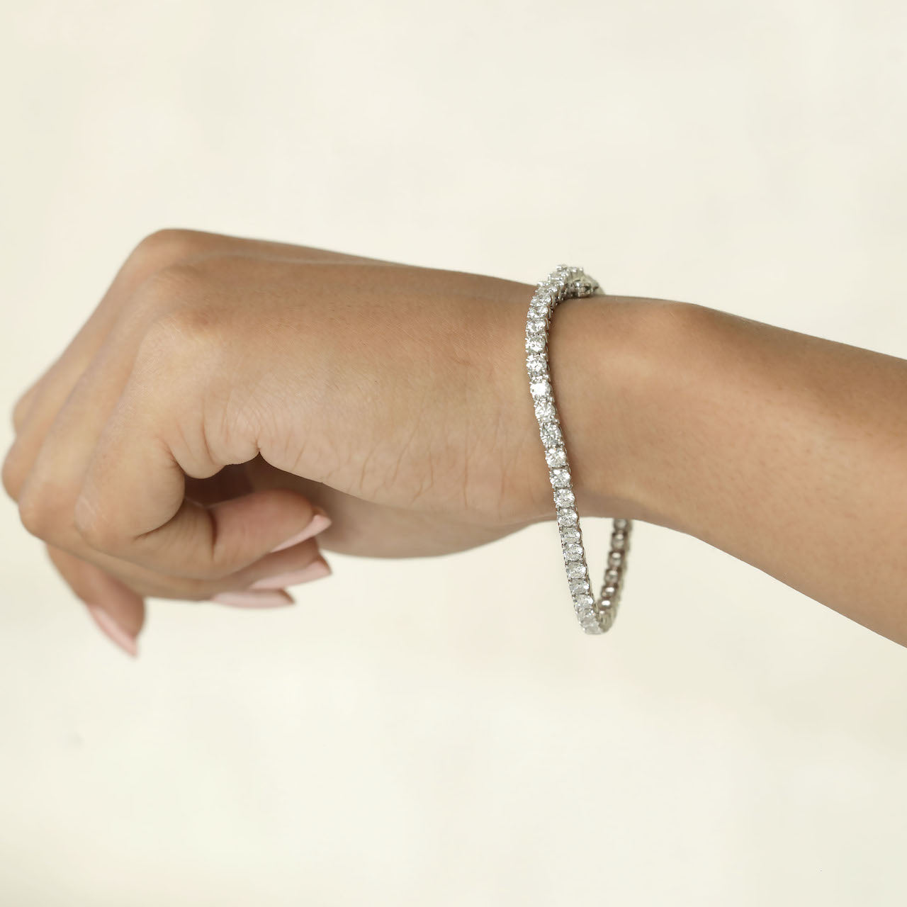 5.13 Carat TW Lab-Grown Diamond Tennis Bracelet in 9K White Gold