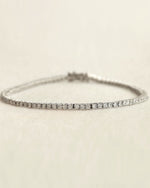 Diamond bracelet on a white background.