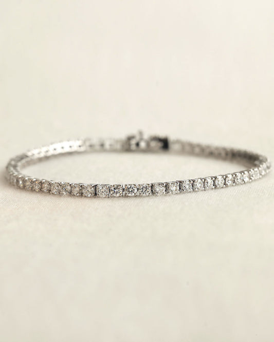Diamond bracelet on a white background