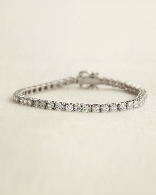 5.13 Carat TW Lab-Grown Diamond Tennis Bracelet in 9K White Gold