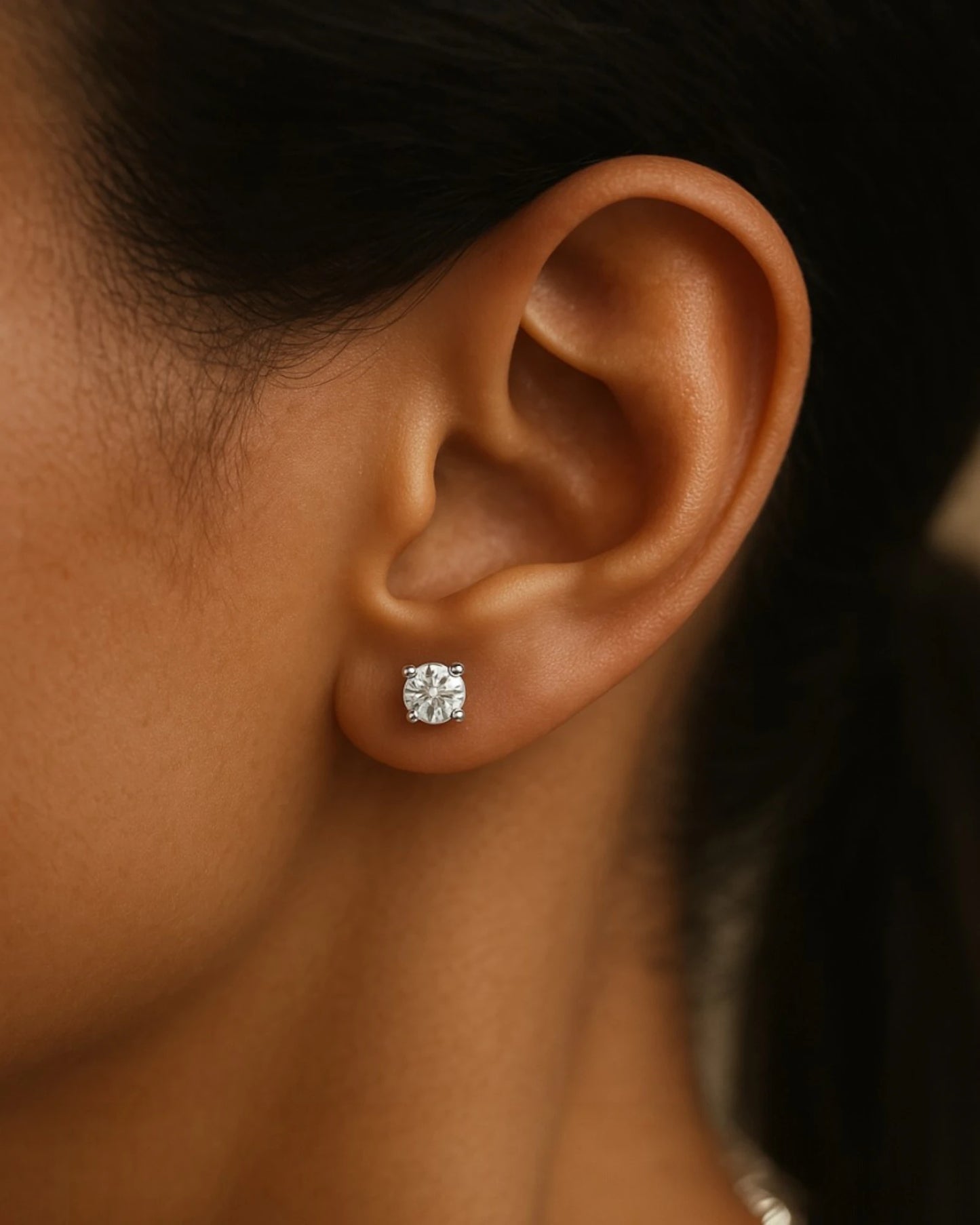 Classic Lab-Grown Diamond Stud Earrings – 4-Prong Martini Setting