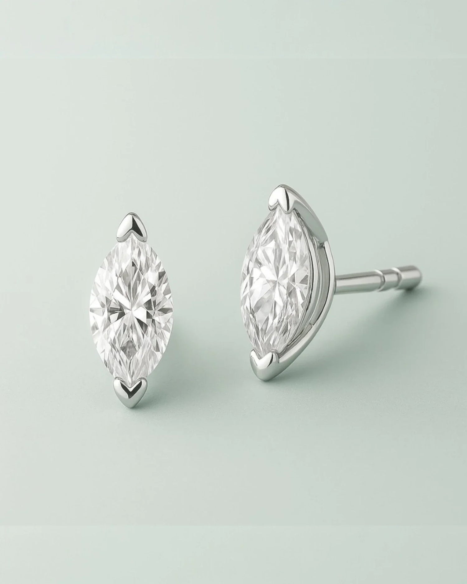 Marquise Diamond Stud Earrings