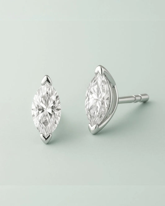 Marquise Diamond Stud Earrings
