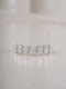2.25ct seven stone oval cut lab grown diamond eternity ring in white gold, front view
