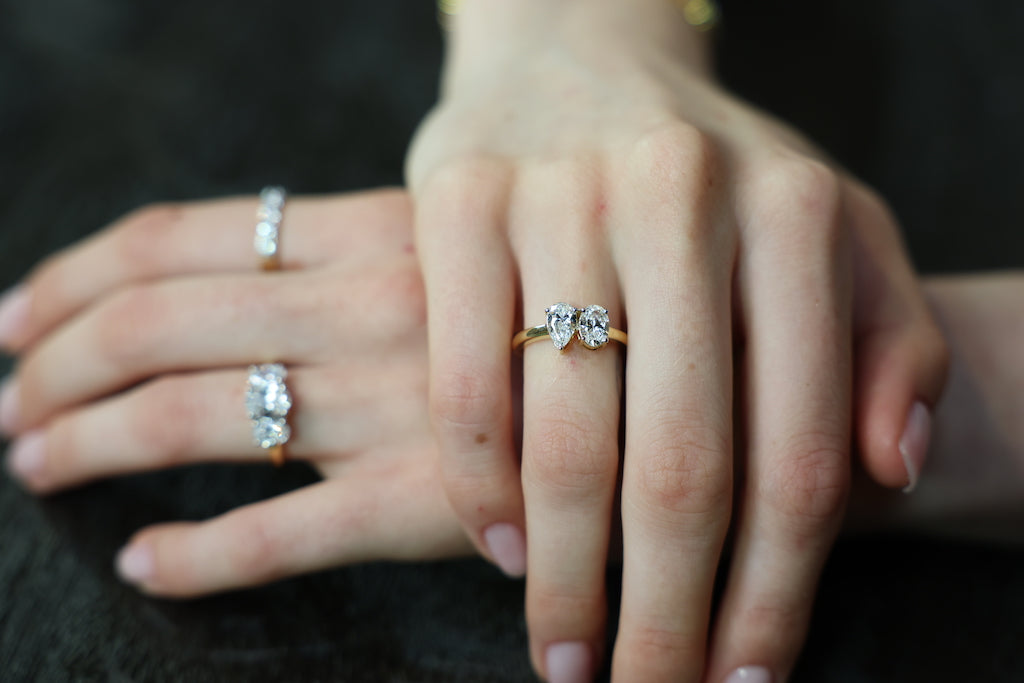 Oval and Pear Engagement Ring