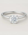 Solitaire Engagement Ring with 4-Prong Basket Setting
