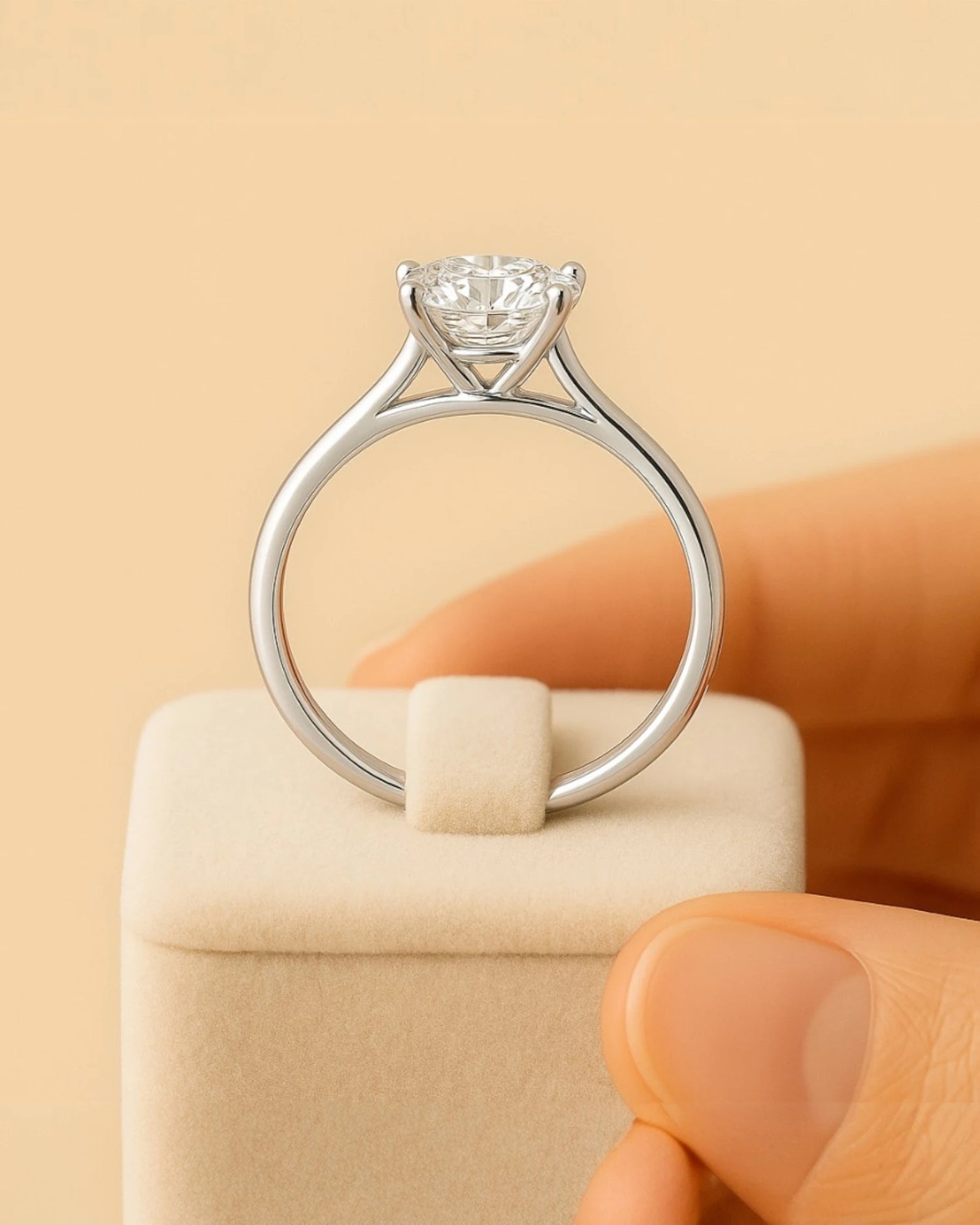 Round Brilliant Diamond Solitaire Engagement Ring