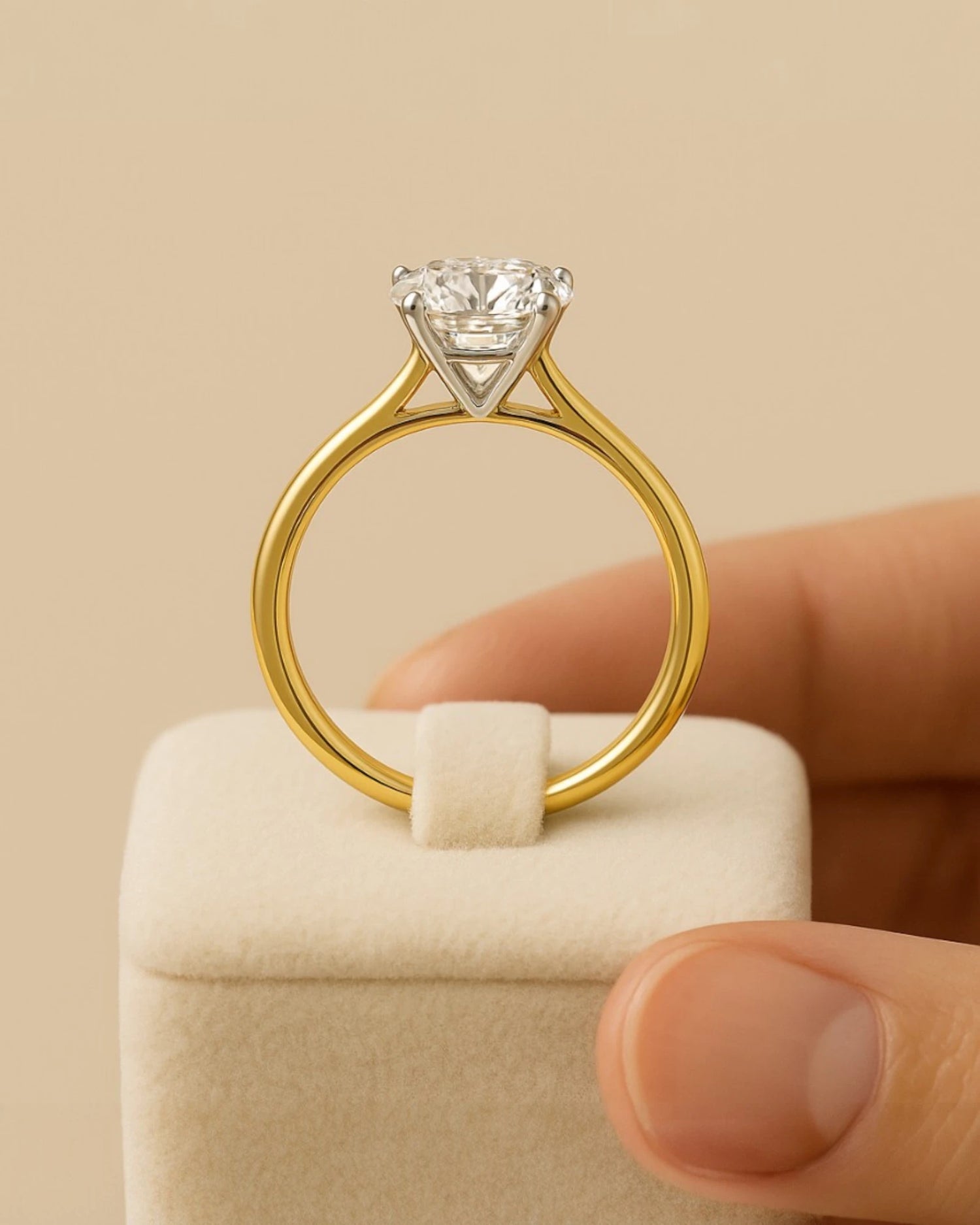 Round Brilliant Diamond Solitaire Engagement Ring