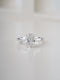 3ct oval lab-grown diamond engagement ring in white gold, front view
