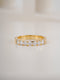 0.80ct seven stone lab grown diamond eternity ring in yellow gold