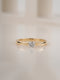 0.30ct round brilliant diamond solitaire engagement ring in yellow gold, front view