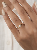 0.30ct round brilliant diamond solitaire engagement ring in yellow gold, additional detail view