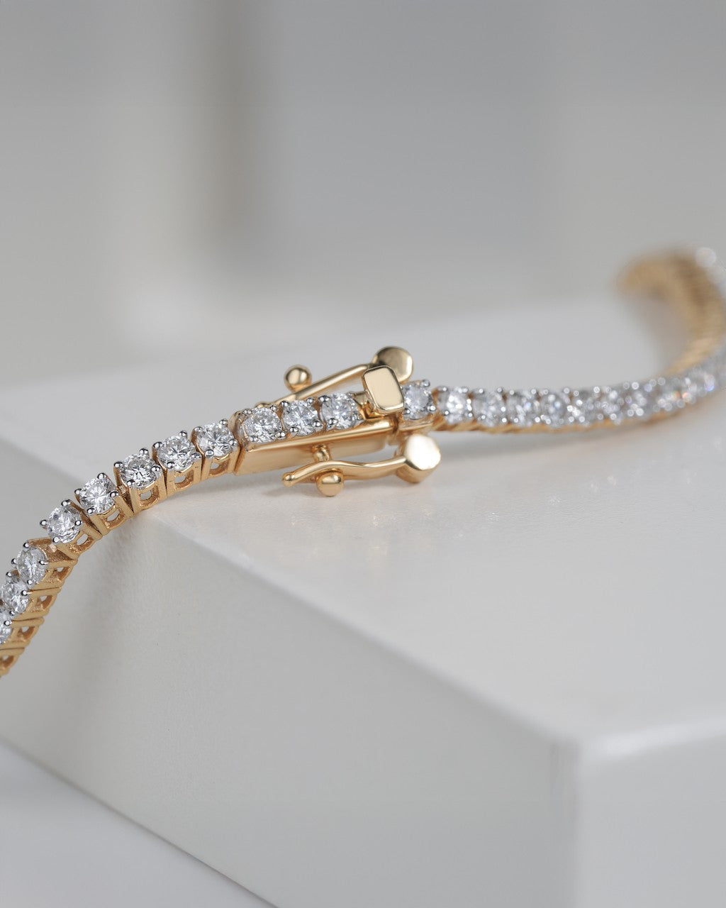 2.00 Carat TW Laboratory-Grown Diamond Tennis Bracelet in 9K Yellow Gold