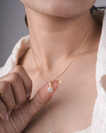 4 prong setting lab grown diamond solitaire pendant, additional product photo.