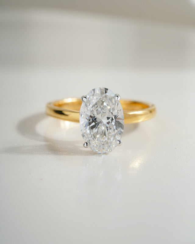 2.00 Ct Oval Lab Grown Diamond Solitaire Engagement Ring
