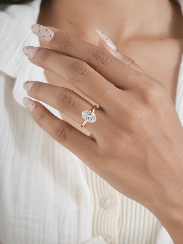 2.00 Ct Oval Lab Grown Diamond Solitaire Engagement Ring