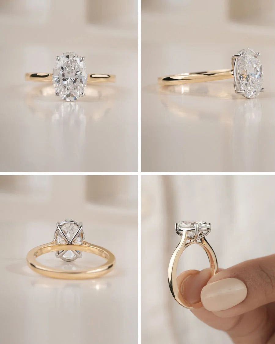 Finished custom diamond ring