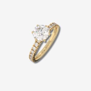 Affordable 1.03 Carat Round Brilliant Diamond Engagement Rings 14K Yellow Gold New Zealand