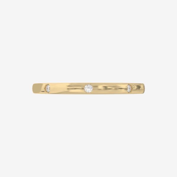 3 Stone Diamond Ring in 10K Yellow Gold