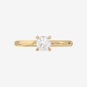 0.25 Carat Laboratory-Grown Diamond Ring in Yellow Gold