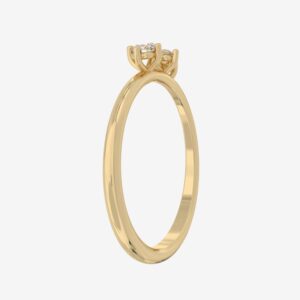 3 Stone Yellow Gold Diamond Ring