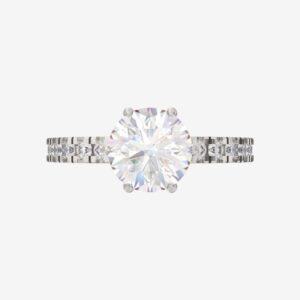 Exclusive 1.06 Carat Round Brilliant Diamond Engagement Ring 18K Gold New Zealand