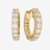 Purchase 14kt Yellow Gold Hoop Earrings with 0.48 Carat TW Diamonds NZ