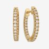 Affordable 0.35 Carat TW Diamond Hoop Earrings 14kt Yellow Gold New Zealand