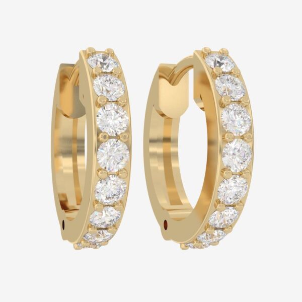 Hoop Earrings With 0.48 Carat TW Of Diamonds in 14kt Yellow Gold