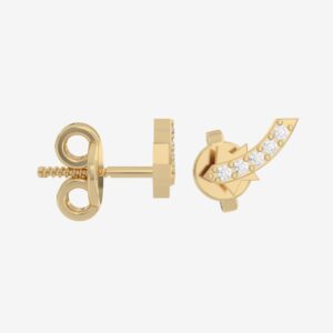 14k Yellow Gold Earrings with 0.11 Carat TW of Diamonds