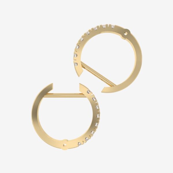 Hoop Earrings in Lab Diamonds made with Yellow Gold