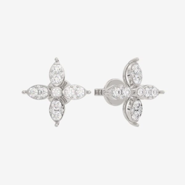 Diamond Earrings in 10kt White Gold