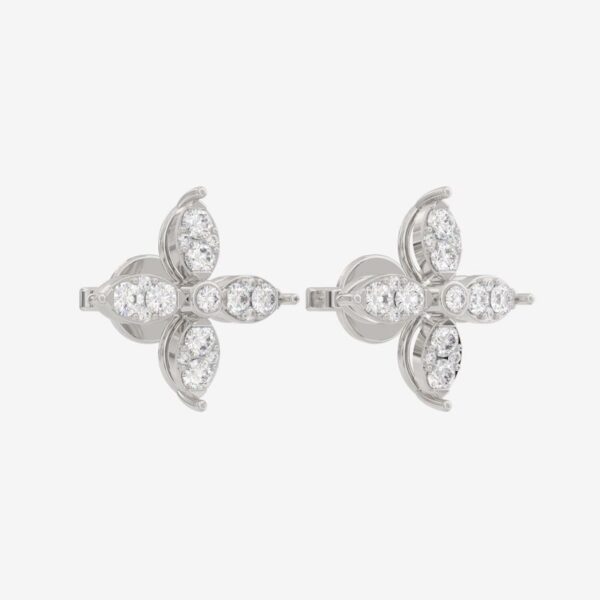 Diamond Earrings in 10kt White Gold