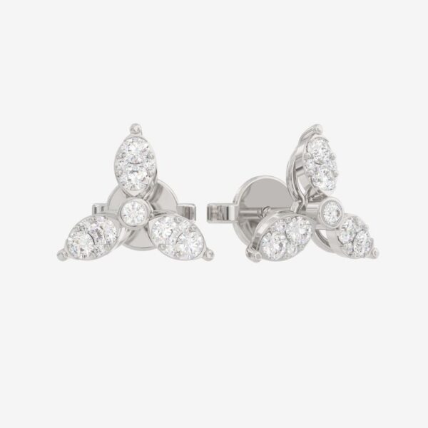 Buy 0.38 Carat 3 Stone Diamond Earrings 10kt White Gold NZ