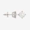 1.38 Carat TW Diamond Solitaire Stud Earrings in 14kt White Gold