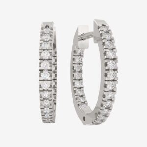 10kt White Gold Huggie Earrings 0.35 Carat Diamonds for Sale NZ