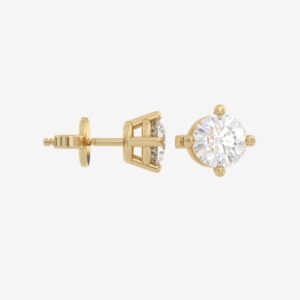 Solitaire Diamond Stud Earrings