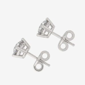 1.38 Carat TW Diamond Solitaire Stud Earrings in 14kt White Gold