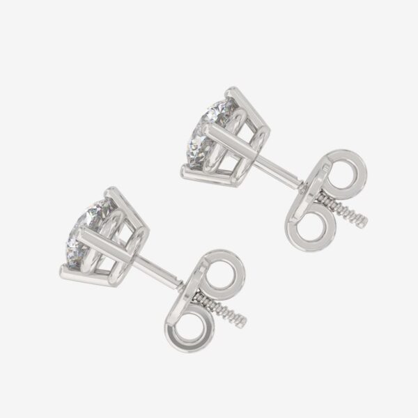 1.38 Carat TW Diamond Solitaire Stud Earrings in 14kt White Gold