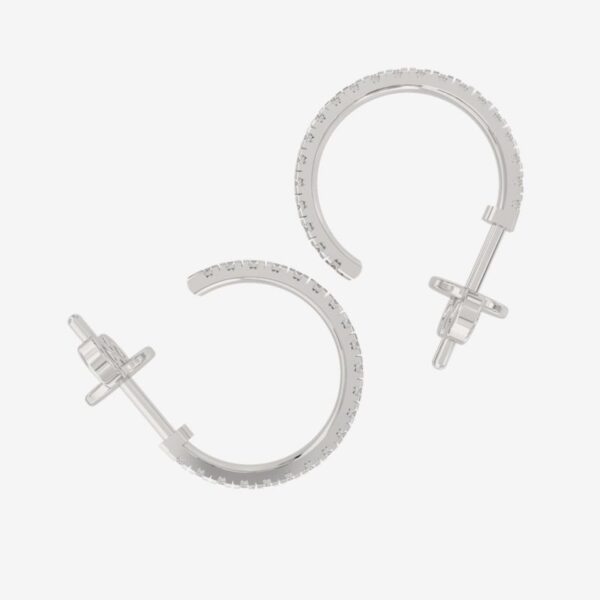 Half Hoop Earrings in 10kt White Gold