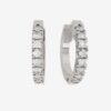 New Zealand Huggie Earrings with Lab-Created Diamonds White Gold