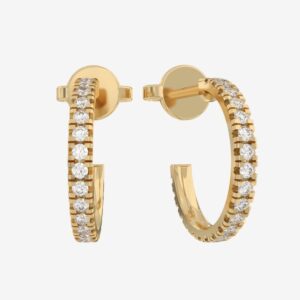 Best Lab Diamond Hoop Earrings 14k Yellow Gold New Zealand